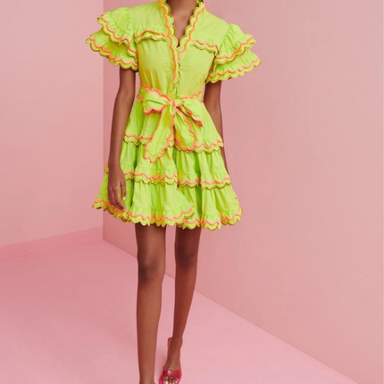 "Oniris" Ruffle Slv Dress