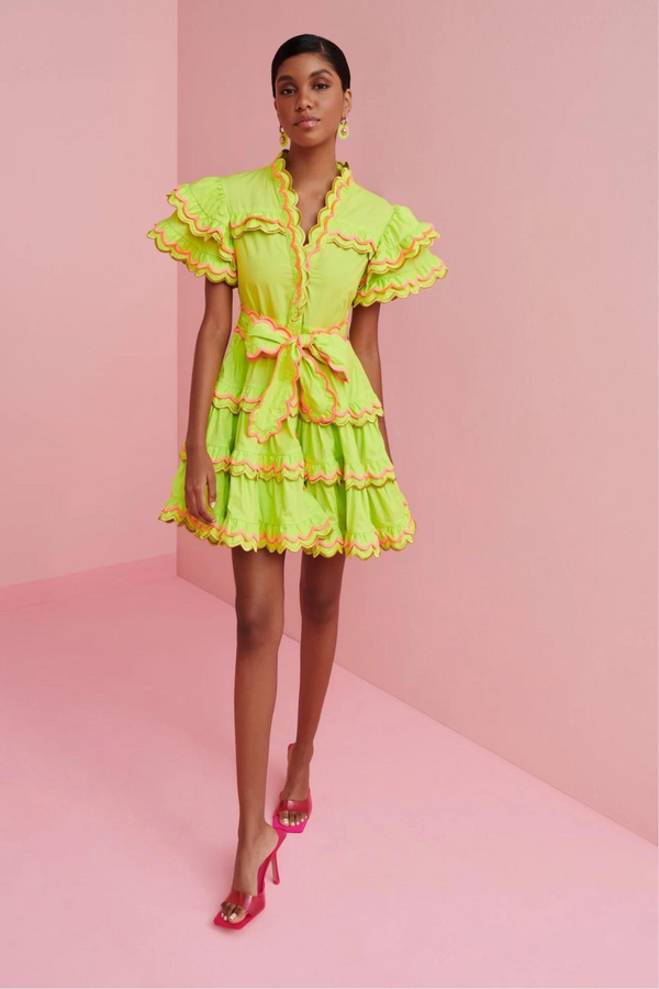 "Oniris" Ruffle Slv Dress