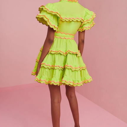 "Oniris" Ruffle Slv Dress