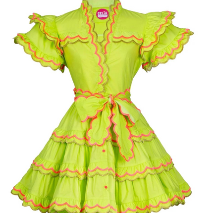 "Oniris" Ruffle Slv Dress