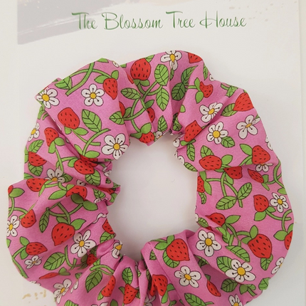 "Strawberries & Cream Scrunchie" Liberty of London Fabric