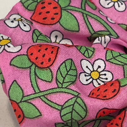 "Strawberries & Cream Scrunchie" Liberty of London Fabric