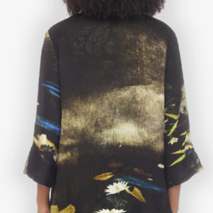 "BAMBOO LOVELY" 3/4 SLEEVE MANDARIN TOP