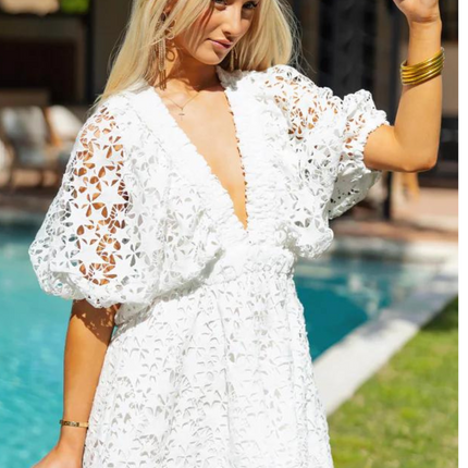 "Evan" Star Lace Romper