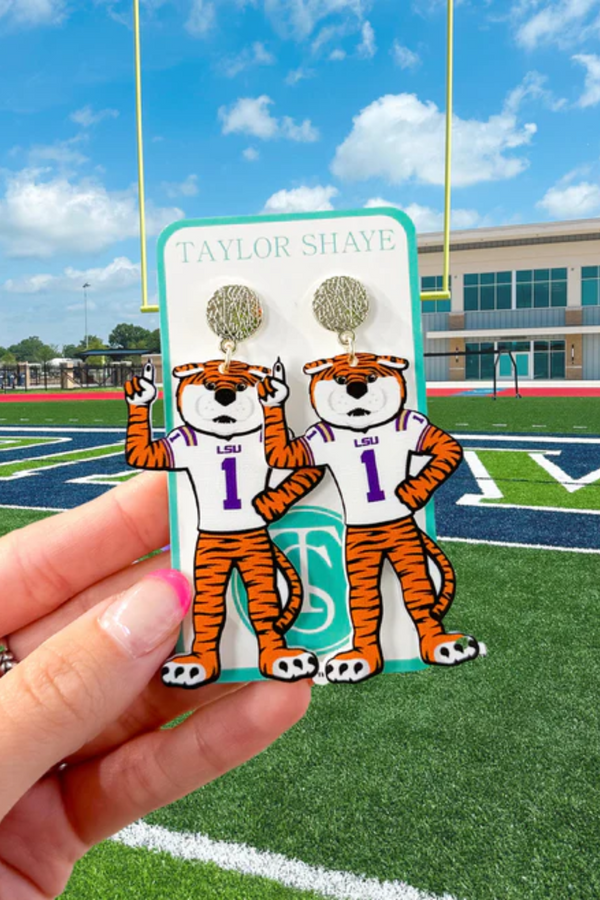 "Mike the Tiger" Drop Earrings