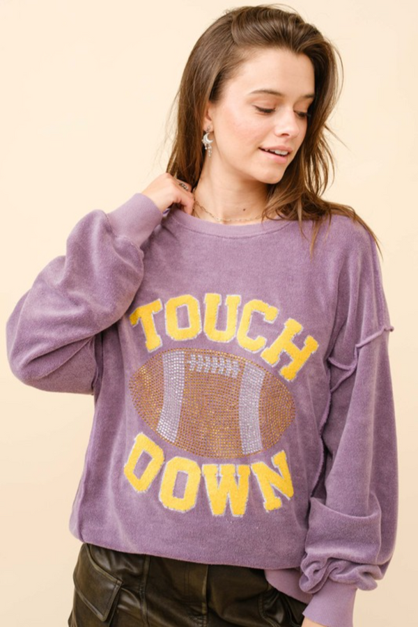 "Touchdown" Terry Cloth Sweatshirt