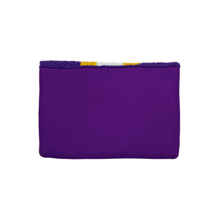 "LSU" Beaded Mini Clutch Bag