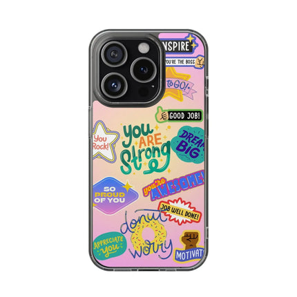 Motivational Stickers Clear Case