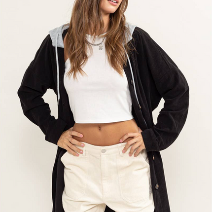 Be On My Side Corduroy Hoodie Jacket