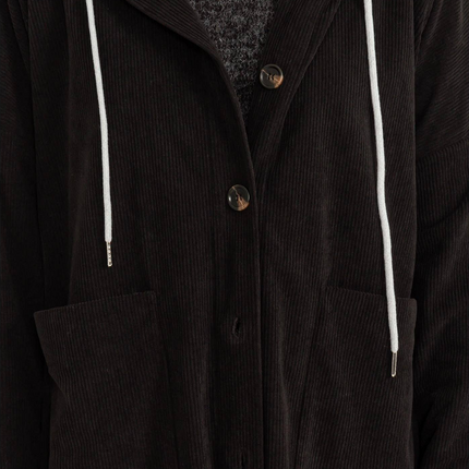 Be On My Side Corduroy Hoodie Jacket