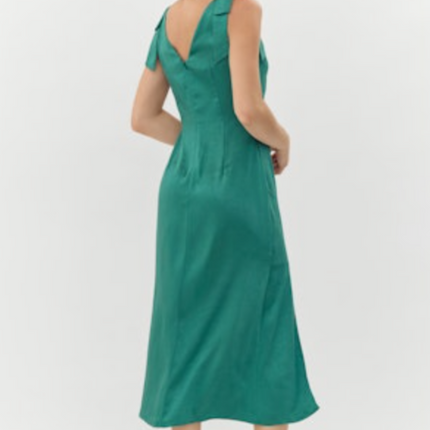 "Indira" Satin Midi Dress