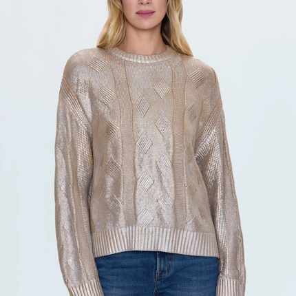 "Everly" Met Cable Sweater