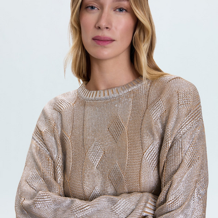 "Everly" Met Cable Sweater
