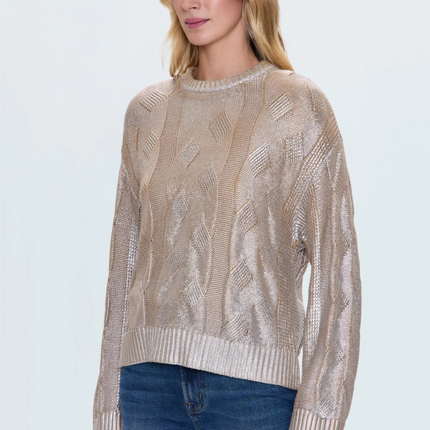 "Everly" Met Cable Sweater