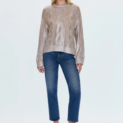 "Everly" Met Cable Sweater
