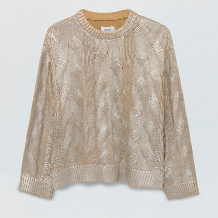 "Everly" Met Cable Sweater