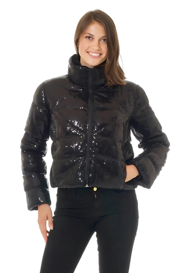 "Rina" Sequin Puffer Jacket