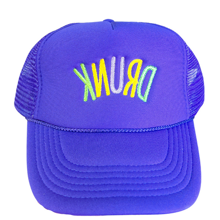 "Drunk" Embroidered Trucker Hat