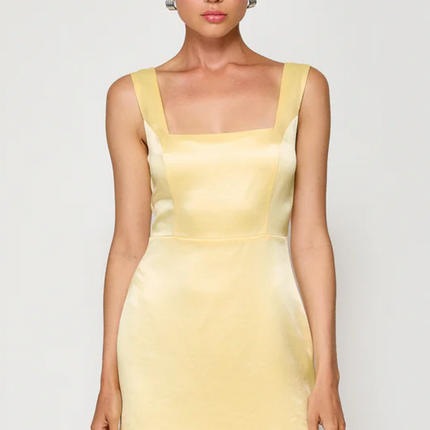 "Limone" Satin Mini Dress