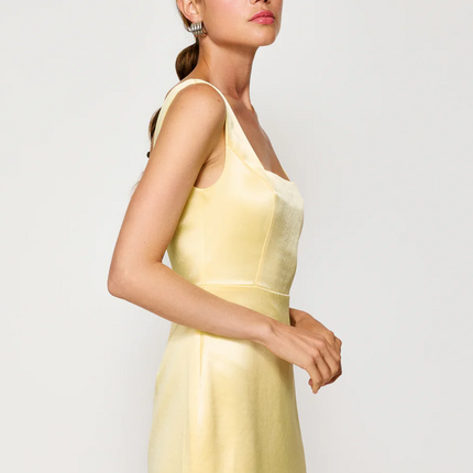 "Limone" Satin Mini Dress