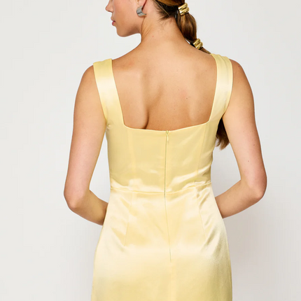 "Limone" Satin Mini Dress