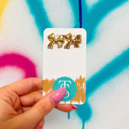 "Ellie" Bow Stud Earrings