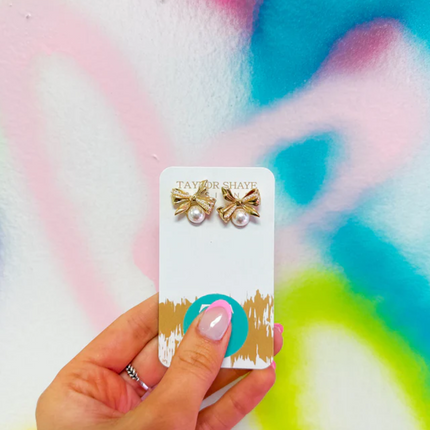 "Lennox" Bow Stud Earrings