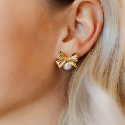 "Lennox" Bow Stud Earrings