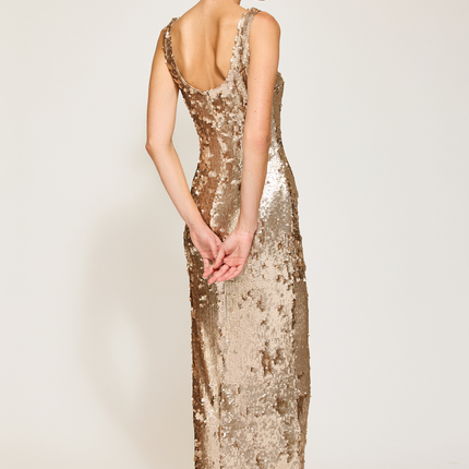 "Naida" S/L Sequin Gown