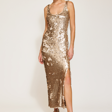 "Naida" S/L Sequin Gown