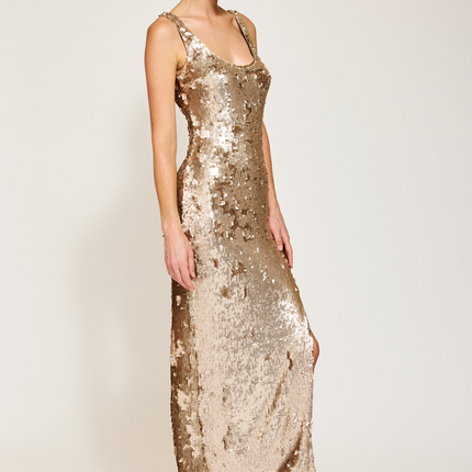 "Naida" S/L Sequin Gown