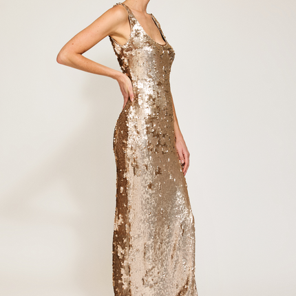 "Naida" S/L Sequin Gown