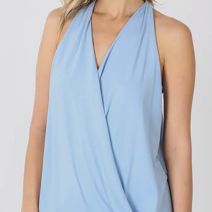 Surplice Sleeveless Top