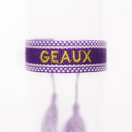 "Geaux" Adjustable Bracelet