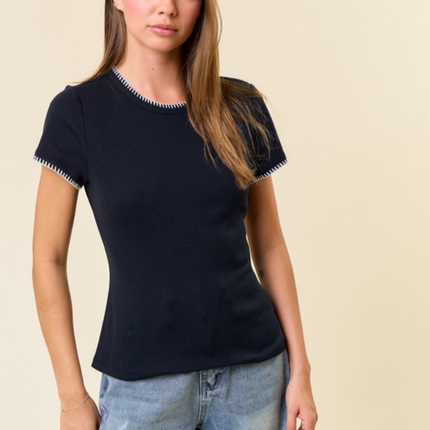 Contrast Stitching Shirt