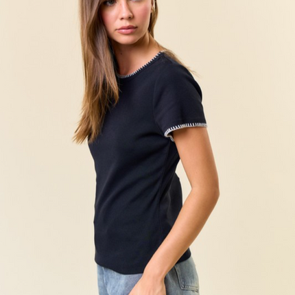 Contrast Stitching Shirt