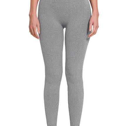 Ribbed Seamless High Waisted Full Length Leggings