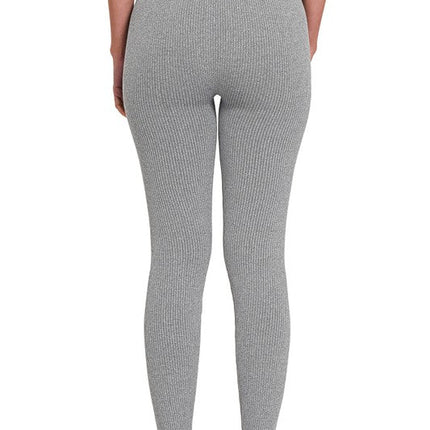 Ribbed Seamless High Waisted Full Length Leggings