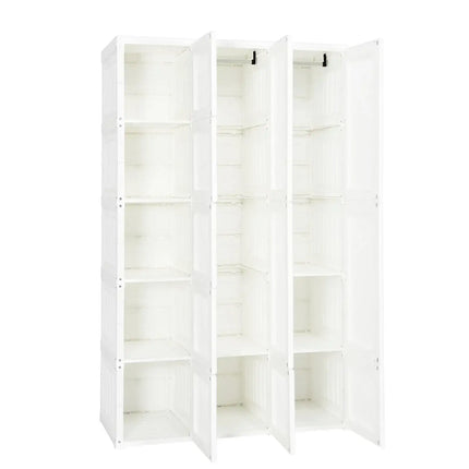Foldable Armoire Wardrobe Closet with 10 Cubes