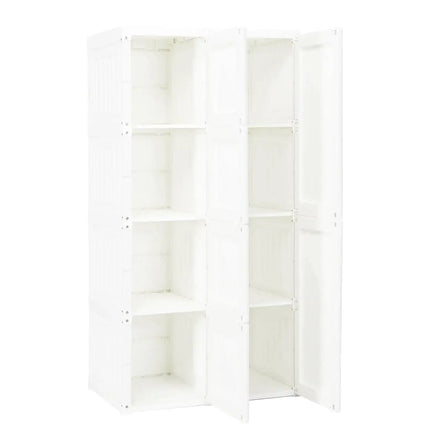 Foldable Armoire Wardrobe Closet with 8 Cubby Storage