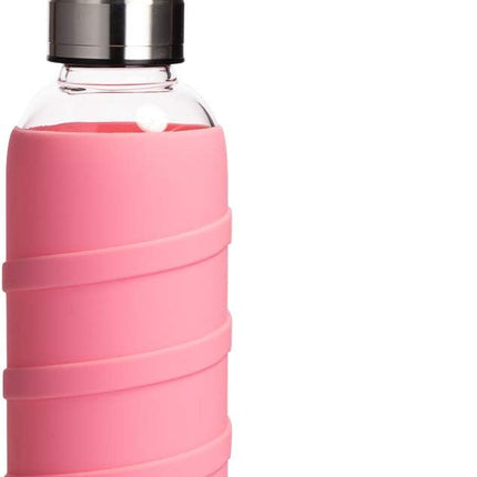 Ferexer Borosilicate Glass Water Bottle with Silicone Sleeve – BPA-Free, Leak-Proof, Reusable, Dishwasher Safe for Hot & Cold Drinks, 20oz