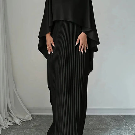 Women's Loose Batwing Sleeve Dress Fashion Casual Mid-Length Summer Dresses