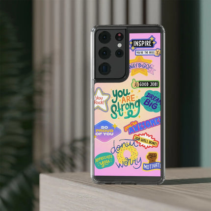 Motivational Stickers Clear Case