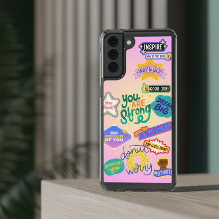 Motivational Stickers Clear Case