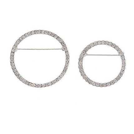 Rhinestone Circle Brooch
