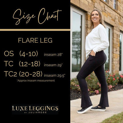 The Niko - Navy FLARE Leggings with Pocket