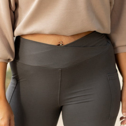 The Caitlin Charcoal Crossover Leggings