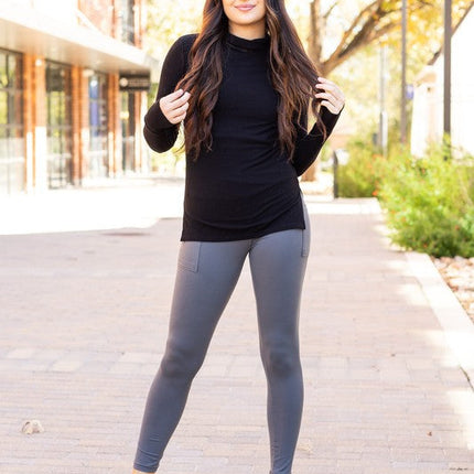 The Caitlin Charcoal Crossover Leggings