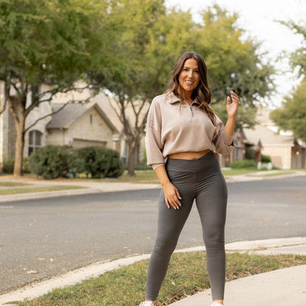 The Caitlin Charcoal Crossover Leggings