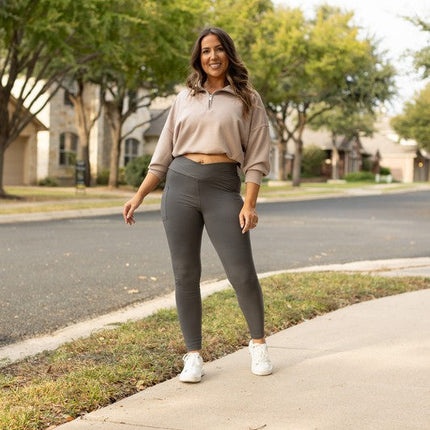 The Caitlin Charcoal Crossover Leggings